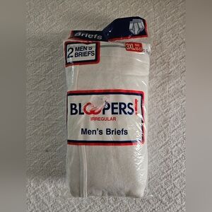 Vintage Fruit Of The Loom Bloopers! Men's Briefs 2pk 3XL White Cotton Original